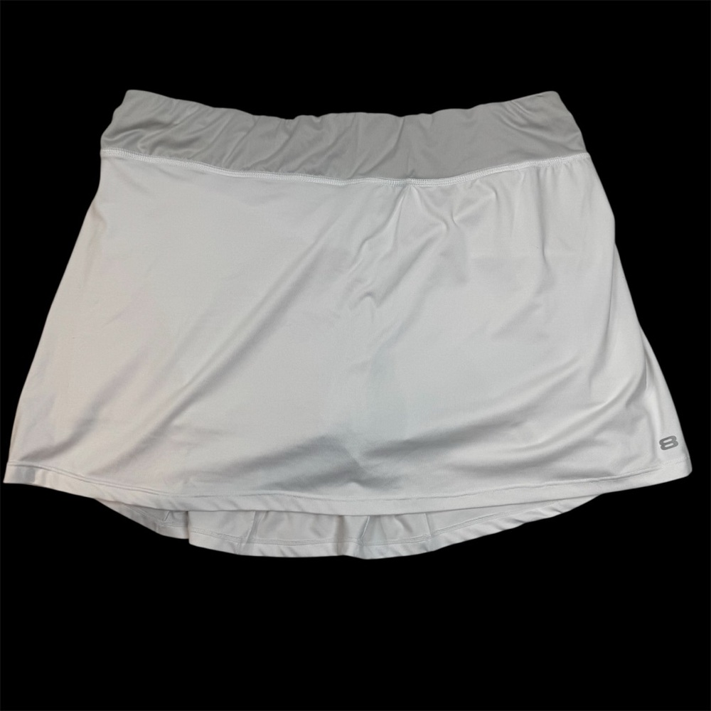 Performance Tennis Skirt Built in Shorts White Size XL, Pleated, Athletic Skort